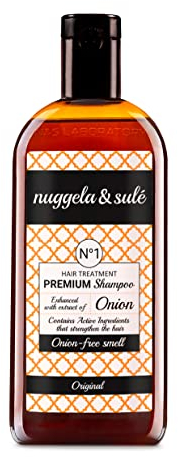Nuggela & Sulé Shampoo Nº1 – Kraft & Volumen. Mit Extrakt aus Roter Zwiebel und Marinem Glykogen. Kräftigt. Stimuliert das Wachstum. Bremst den Haarausfall. 1 x 250 ml
