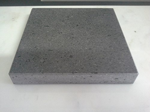 PATALANO MARMI Gartenkochschild, Basaltstein, Steinkochen, Grau, Rechteckig, Vulkangestein, Grillstein