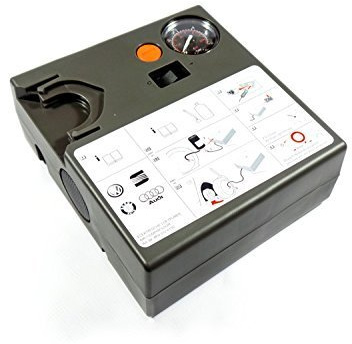 VW AUDI SEAT SKODA Original Tyre Inflator Air Compressor with Breakdown Kit New.