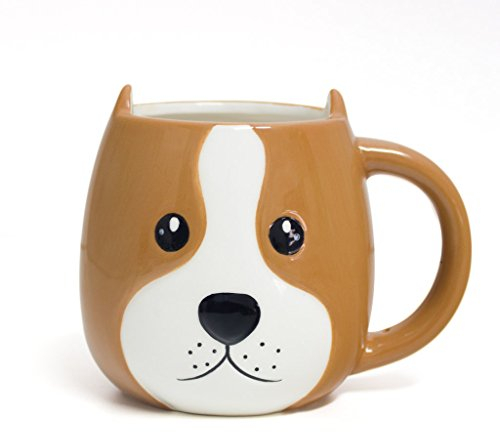 balvi Tasse Woof! Becherförmigen Kopf des Hundes 400 ml Fassungsvermögen Spülmaschinenfest und Mikrow