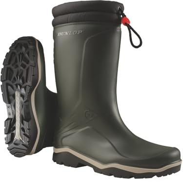Dunlop Bottes Thermiques Blizzard en Caoutchouc pour Homme et Femme - Bleu - Vert, 41 EU