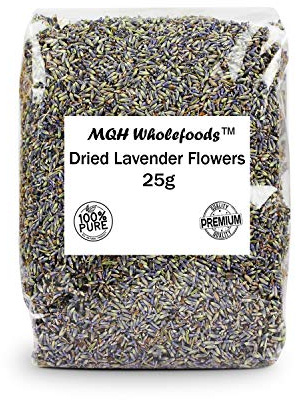 MQH Wholefoods™ Dried French Lavender Flowers Loose Fresh Natural Genuine Scent Pot Pourri Premium Quality! (25g)