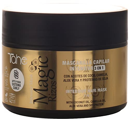 Tahe Magic Rizos Mascarilla capilar intensiva 3 en 1 Intensive Mask, Mascarilla - Acondicionador - Leave-in (300 ml (Paquete de 1))