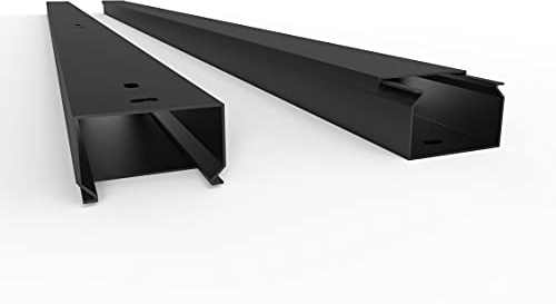 Conduit de câbles Pro avec trous au sol, goulotte de câble 2 m 40 x 25 mm – 1 x 2 m, noir