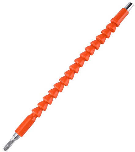 Embouts d'arbre flexibles, câble d'extension de douille flexible et jeu d'arbres souples pour tournevis, connecteurs de perceuse universels(Orange)