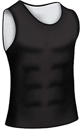 zalati linne för män Träningsväst med vattenavvisande för bastu linne, träningskorsettskjorta, magdräkt, neopren Shapewear - XXL