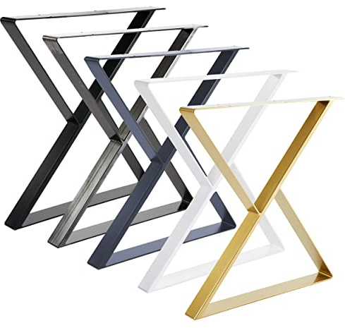 Magnetic Mobel Tischgestell X-Form aus 60x20 mm Profile, x-förmiges Tischkufen 60x75 cm (Gold)