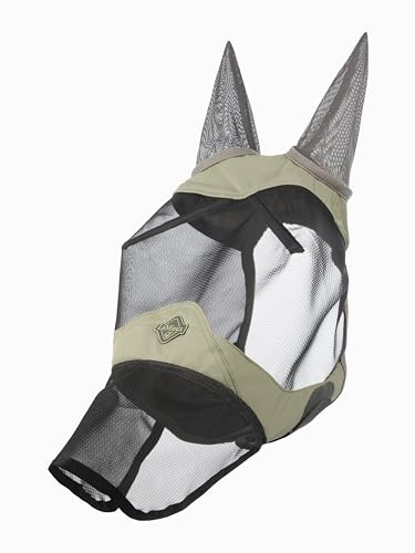 LeMieux Visor-Tek Full Fly Mask - Breathable Mesh - Fern - Small
