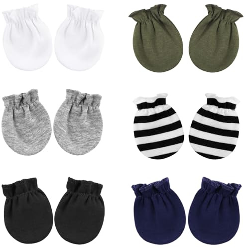DRESHOW Newborn Baby Mittens Infant Gloves No Scratch Mittens Cotton Gloves for 0-6 Months