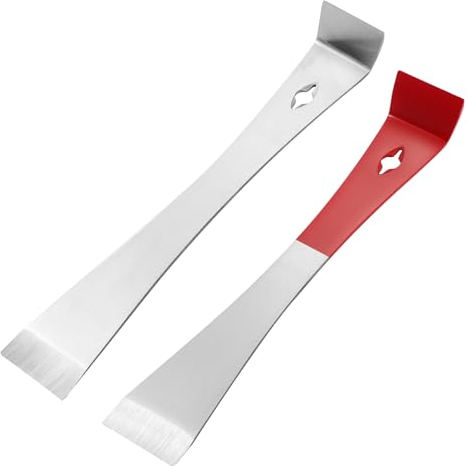 2pcs Barre de Levier, Acier Inoxydable Outil de Levier Mini Plat Pied de Biche Outil Fin Mini Pied de Biche Petit Levier Grattoir Pry Bar pour Gratter Tirer Soulever Remodeler la Cuisine