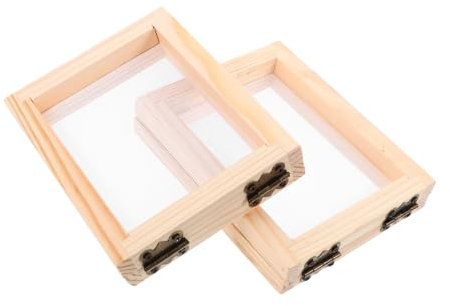 HOODANCOS 2stücke Papierherstellungsrahmen Aus Holz Für Kleine Siebe Zur Papierherstellung DIY Formen Zur Papierherstellung Als Zubehör Für Kreative Projekte