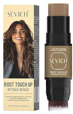SEVICH Barra de Retoque de Raíces de Doble Extremo – Potenciador de Línea Capilar Resistente al Agua para Líneas Capilares Escasas y Cobertura de Canas, Corrector de Cuero Cabelludo No Adhesivo con