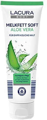 Lacura Body Melkfett Soft Aloe Vera für empfindliche Haut Feuchtigkeit & Pflege schützt die Haut vor dem austrocknen und pflegt intensiv 150 ml
