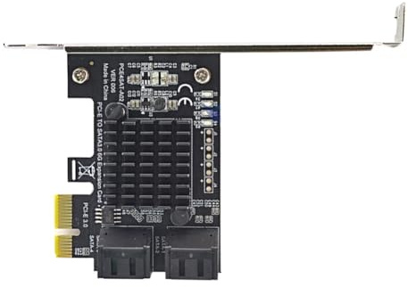 Histeaa Asm1064 Chip 4 Port III SSD Adapter Card PCIe Expansion Card 6Gbps Hard Disk Drive to PCI-E 1X Controller