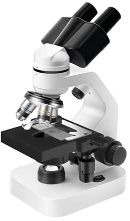 Microscopio Estereoscópico, Microscopio binocular compuesto 40X-2000X HD, metálico for laboratorio biológico, kit educativo for observación científica, diapositivas LED