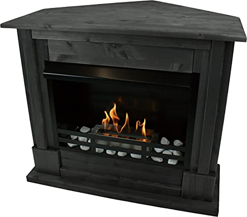 Kaminbau Mierzwa Gelkamin Ethanolkamin Kaminofen Eckkamin Apollo Deluxe - Schwarz