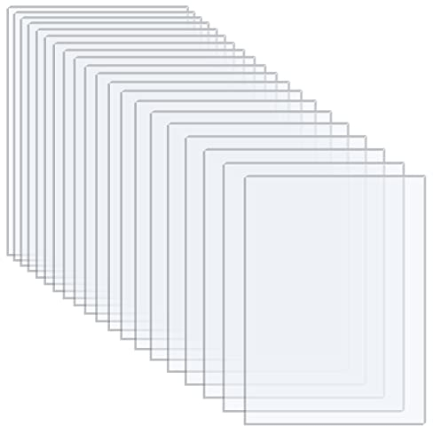 Langaelex 20er Set Acrylglas Platten 13 x 18 cm, 1mm Dicke Acrylplatten ultra klare transparente Kunststoffplatten für Fotorahmen, Projektausstellung, Tischaufsteller