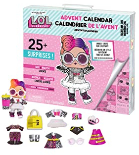 L.O.L. Surprise! Adventskalender - Mit Sammlerpuppe - COSTUME DESIGNER - 25+ Überraschungen - Outfits, Schuhe & Accessoires - Aufstell-Verpackung - Zum Sammeln - Für Kinder ab 4 Jahren, Pink