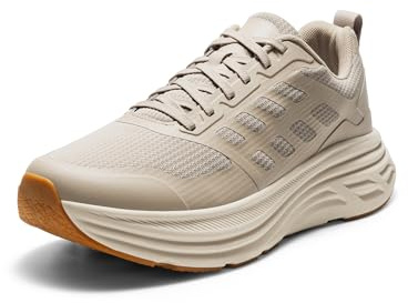 NORTIV 8 Men's Road Running Shoes Trainers Walking Shoes Active Float Athletic Gym Workout Jogging Comfortable Trainers Sneakers,Size 7.5,Apricot,SNWS245M