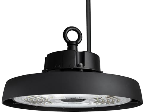 Ledvion Energieeffiziente LED-Hallenstrahler 80W, Energieklasse A, 192lm/W, 15.360 Lumen, 4000K, IP65, Dimmbar, 5 Jahre Garantie, Professionelle UFO Lampe, IP65-Zertifizierung