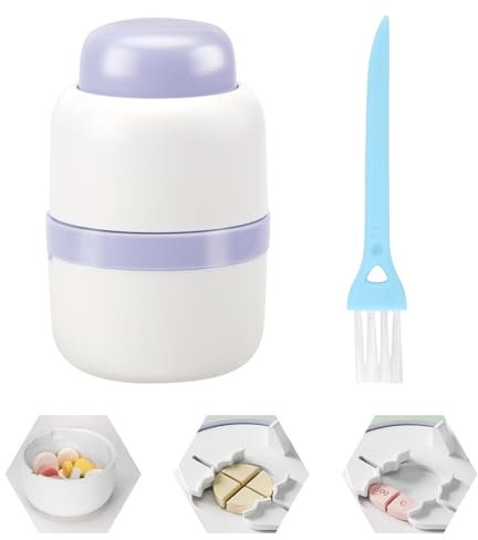 Taglia pillole di precisione, Tagliapillole Precisione, Trita Porta Pillola Portatile 1 diviso in 2, 1 diviso in 4, Trita Pastiglie Compatto e portatile, Separatore di Pillole, Scatola per medicinali