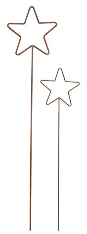 Spina da giardino a forma di stella, in metallo arrugginito, decorazione da giardino per aiuole, spedino, altezza 86 cm