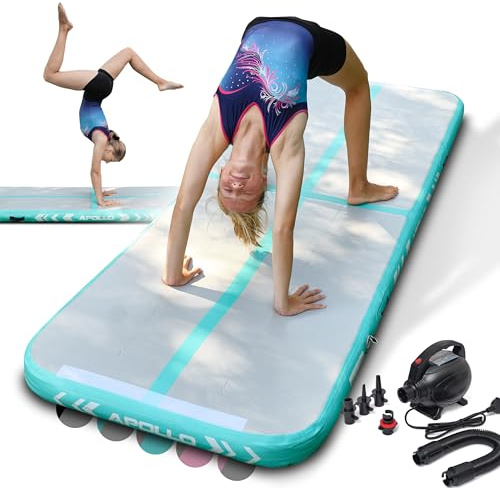 Apollo Air Mat Pro - Air Track Turnmatte für Erwachsene, auch als Gymnastikmatte für Kinder nutzbar, erhältlich in 3m und 4m Länge, aufblasbare Air Matte für zuhause, Outdoor Air Tumbling Matte