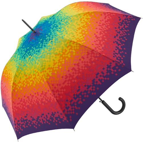 happy rain Regenschirm Rainbow Pixel - Stockschirm