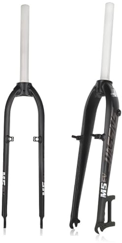 DHNCBGFZ Horquilla Rígida para Bicicleta De Montaña De 26/27,5 1-1/8‘’ Freno Disco/V Liberación Rápida Horquilla Aluminio Super Ligero Horquillas De Bicicleta(27.5)