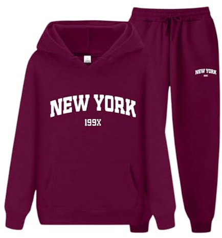 RUITOTP Chandal Mujer Completo Dos Piezas Conjuntos Deportivos Sudadera con Capucha Pantalones Cintura Alta Traje Deporte Jogging Chándals con Bolsillos Ropas Deportiva