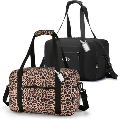SPAHER 2X Bolsa de Viaje 40x20x25cm Ryanair Equipaje de Mano Bolsa de Deporte Gimnasio Impermeable Bolsos Maternidad Hospital Fin Semana 20L Mujer Hombres Cabin Duffle Bag Gym Bag