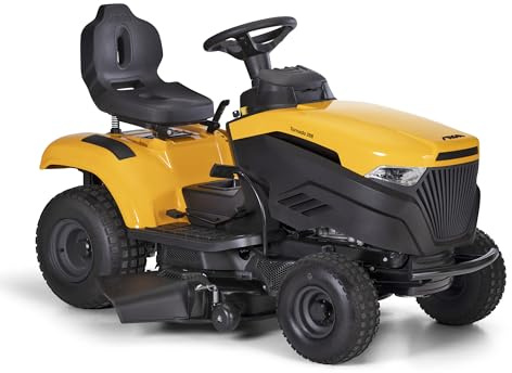 STIGA Tornado 398 a Trattorino Tagliaerba, 414 cc, 98 cm – Trasmissione Idrostatica, Kit Mulching e Gancio Traino Opzionali – Prati fino a 4500 m²