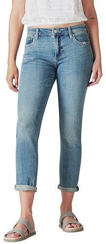 Lucky Brand Women's Mid Rise Sienna Slim Boyfriend Jean, Azure Bay, 30W X 27L