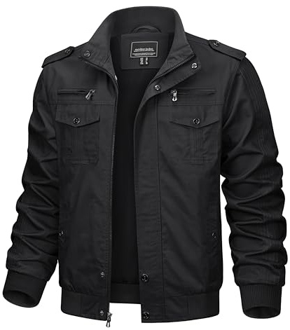 KEFITEVD Vestes de Combat Militaire Veste Pilote Tactique Armée d'hiver Noir