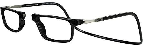 Clic Magnetic Reading Glasses for Men or Women, Computer Readers, Executive XL (XL-XXL, Black, 2.50 Magnification)