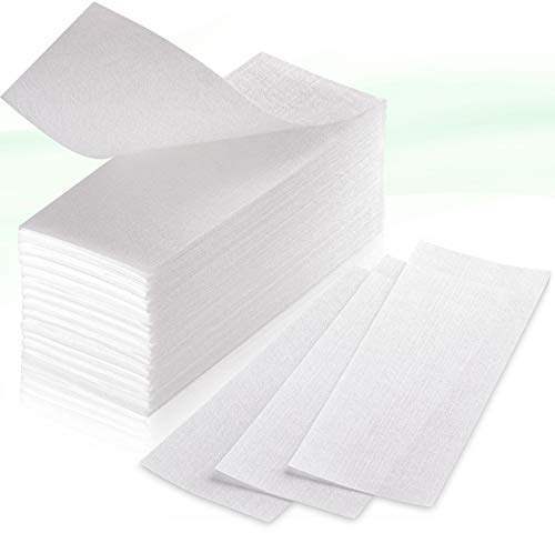 Vliesstreifen für Warmwachs und Zuckerpaste [150 Stück] hautschonende & reißfeste Enthaarungsstreifen aus Vlies für jede Art von Depilation auf Bein, Brust, Rücken, Intimbereich & Gesicht