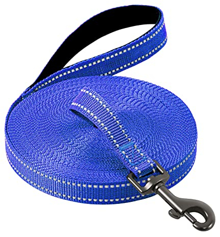 Demigreat Schleppleine für Hunde, 3m / 5m / 10m / 15m / 20m Robuste Lange Hundeleine Reflektierend Trainingsleine mit Gepolsterter Griff und handschlaufe, Ausbildungsleine für Kleine bis Große Hunde