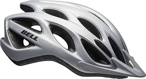 Bell TRACKER CE Fahrradhelm – In-Mold Polycarbonat – 25 Belüftungsöffnungen – abnehmbares Visier – ERGO-FIT System – verstellbare Passform – Matte Silver, Größe: M/L
