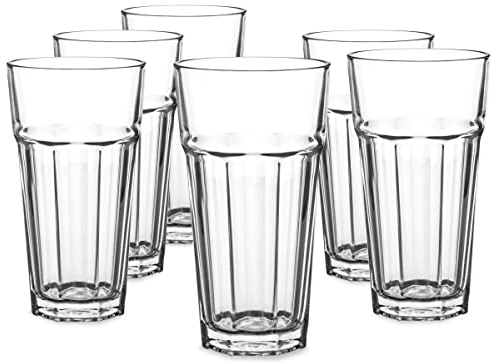 Glasmark KROSNO 1992 Juego De 6 Vasos Para Cócteles Café Zumo Aqua En Vidrio Transparente Vasos Altos 320 ml Aptas Para Lavavajillas