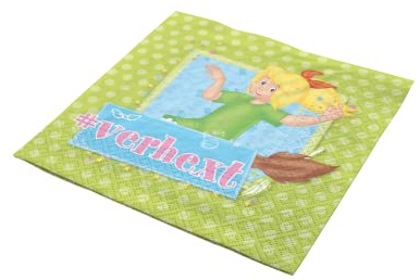 Party Factory `Bibi Blocksberg´ 20 Papier Servietten, 33x33cm, bunt, 3-lagig, Einwegservietten für Kindergeburtstag oder Mottoparty