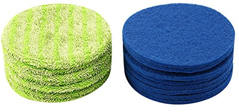 Zunedhys Cojín para limpieza eléctrica inalámbrica fregona, barredora inalámbrica 8 fibras esterillas y 8 juntas para interior