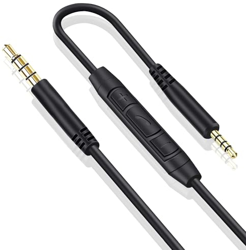 Cavo Audio di Ricambio per Cuffie Bose Cavo Jack da 3,5 mm a 2,5 mm Compatibile con Bose 700 Quietcomfort QC25 QC35 QC35II QC45 JBL Tune 760NC 710BT LIVE 460NC con Microfono e Controllo del Volume