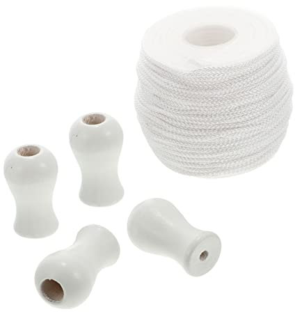 PRETYZOOM Elegante Holzanhängerschnur für Vorhänge 1 Satz Kordelzug Jalousienschnur Schnur und Raffhalter