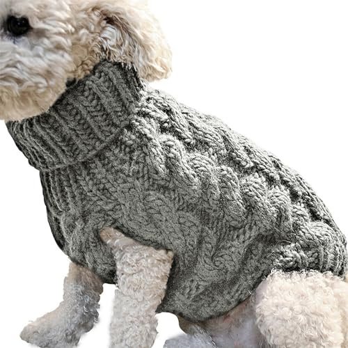 SMELEYOU Pulls de chien petits chiens à col roulé pull en tricot élastique chariot d'hiver épais chaud de petits vêtements de chien classiques pour chihuahua yorksyie tacu