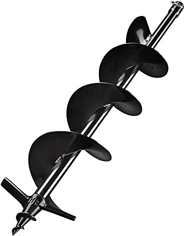 Earth Auger Bit - Post Hole Digger Drill Bit for Hand-held Post-Hole Diggers, 3/4 Shaft, Ideal for Gardening and DIY Projects, 31.5 Depth x 6 Width