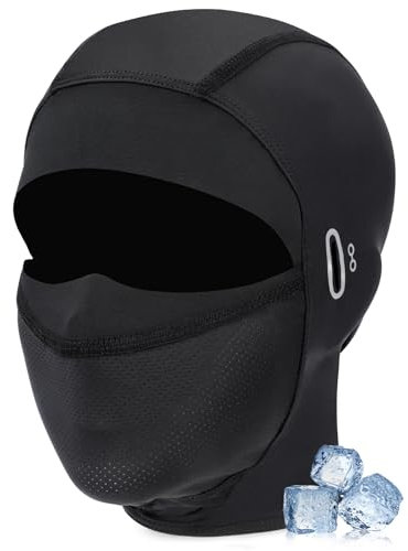 Kiiwah Cagoule Moto Ete Respirant Hommes Femmes, Protection UV Balaclava Masque Cyclisme Cagoule Élastique Taille Unique pour Le Vélo Activités de Plein Air