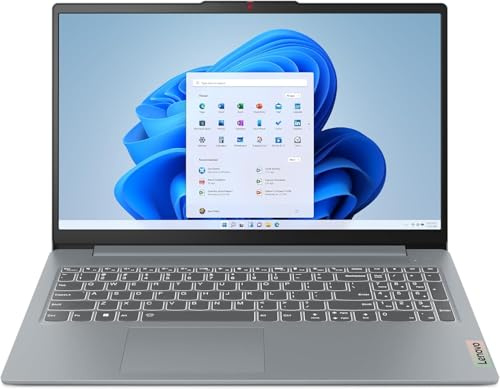 Lenovo IdeaPad Slim 3 15ABR8 2025 - Portátil de 15.6 FHD IPS con pantalla táctil - 8 núcleos AMD Ryzen 7 5825U - 16 GB DDR4 - SSD de 1 TB - Tarjeta gráfica AMD Radeon - Wi-Fi 6 - Win11 Home con ONT