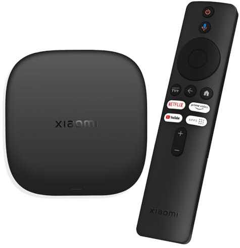Xiaomi TV Box S (3rd Gen), 4K Ultra HD Streaming Media Player, 32GB ROM Smart TV Box, unterstützt Google TV, Google Assistant, HDR10+, Dolby Vision, Dolby Atmos, DTS:X, Kabellose Projektion, WiFi 6