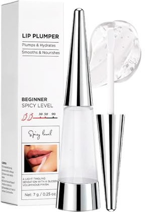 Lip Plumper,Lip Plumper Extreme Volumen,Transparenter Lipgloss,Extreme Plumping Lip Fuller,Feuchtigkeitsspendender Lipgloss mit Hyaluron & Jojobaöl,Voluminisierende Formel,Nicht klebrig - #2 Beginner