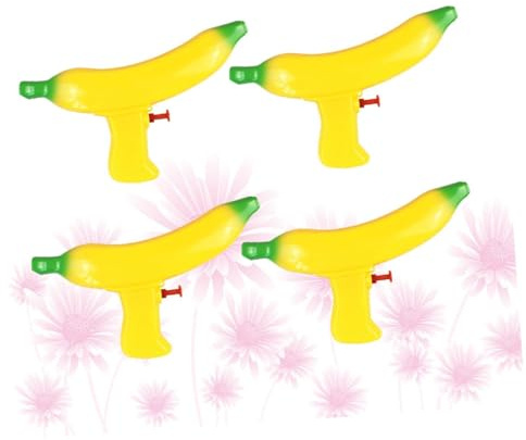 Abaodam Set da 4 Giocattoli Spara-acqua a Forma di Banana, Contenitore per L'acqua Resistente, Giocattolo Acquatico Estivo per Feste in Piscina e Giochi All'aperto
